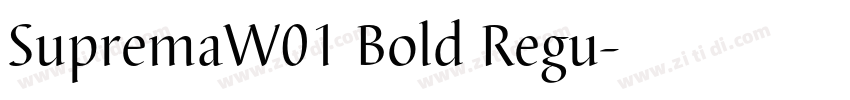 SupremaW01 Bold Regu字体转换